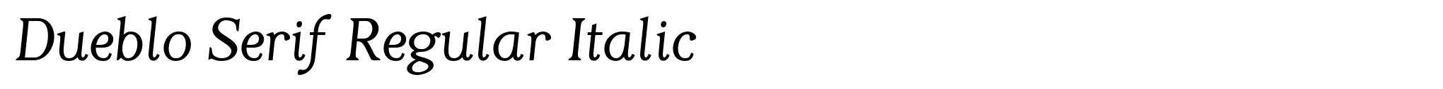 Dueblo Serif Regular Italic image